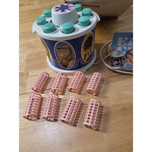 Vintage Kenner Easy Curl Hair Setter Kit 900 Working w Box Rollers 1968+ main image 8